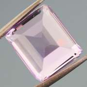 Bright violet 5.59ct emerald cut Amethyst