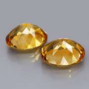 High fire 8.47ct golden yellow Citrine pair