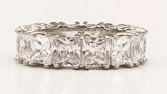 Stunning White Sapphire Eternity Band Ring
