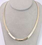 Sturdy Snake Link Chain Necklace In 14K Yellow Gold