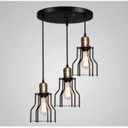 Industrial 3-Light Pendant Adjustable Ceiling Lighting
