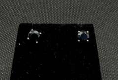 PAIR OF BLACK DIAMOND STUDS SET INTO 14K BLACK GOLD