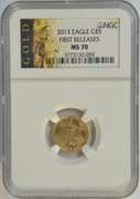 NGC MS70 FIRST RELEASES 2013 $5 Gold Eagle coin