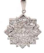 2.60ctw Diamond Snowflake Pendant Necklace in 18K