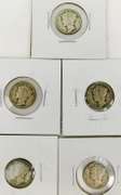 5 Silver Mercury Dimes