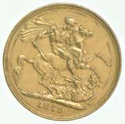 1879 Great Britain 1 Gold Sovereign Better Date