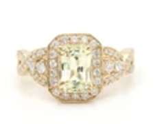 Masterpiece Yellow Gold Radiant Yellow Sapphire and Diamond Ring