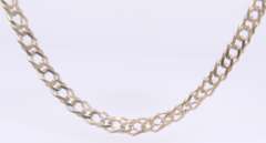 Vintage Italian 925 Sterling Silver Curb Link Chain Necklace