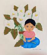 Original Norma Torres, Kneeling Flower Seller Girl