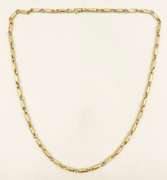 14kt Solid Gold Fancy Link Chain Necklace