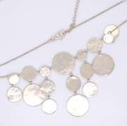 Vintage 925 Sterling Silver Round Dangle Necklace