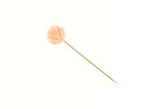 14K Yellow Gold Carved Pink Coral Rose Flower Vintage Pin/Brooch
