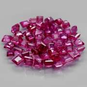 Superb 4.41ct 55 piece princess cut Ruby set