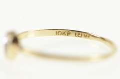 10K Yellow Gold Diamond Inset Heart Love Symbol Promise Ring