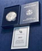 2011 Burnished Silver Eagle In OGP
