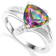 1.69 CT MYSTIC GEMSTONE SILVER RING