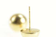 14K Yellow Gold 7.8mm Round Domed Classic Sphere Stud Earrings