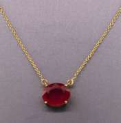 14kt Yellow Gold & Ruby Pendant Necklace