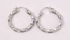 Purple Amethyst Earrings In Sterling Silver