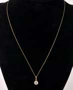 Fancy Floral Diamond Pendant in Yellow Gold