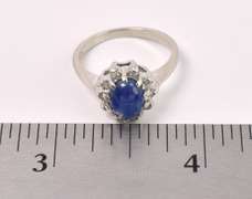 Danity Blue Star Sapphire Ring In 14K Yellow Gold