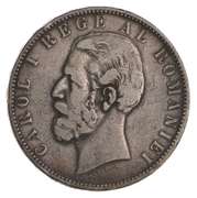 1884 Romania 5 Lei - Circulated