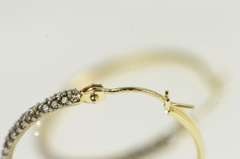 14K Yellow Gold 0.75 Ctw Pave Fancy Diamond Statement Hoop Earrings