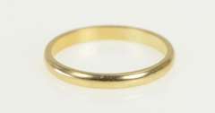 14K Yellow Gold 2.3mm Classic Simple Rounded Wedding Band Ring