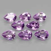 Glittering 9.32ct 9x6mm real Bolivian Amethyst set