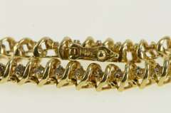 14K Yellow Gold 0.92 Ctw Diamond Classic Vintage Tennis Bracelet