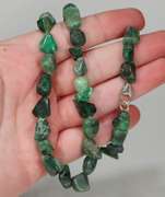 Genuine Emerald nugget necklace