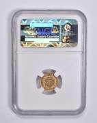 AU58 1855 $1 Indian Princess Head Gold Dollar Piece NGC