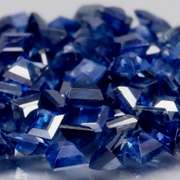 Rich blue 3.29ct princess cut Sapphire set