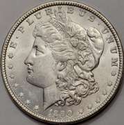 1890 Morgan Silver Dollar BU