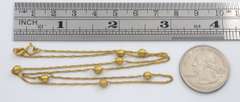 Pretty 18k Bead Station Necklace