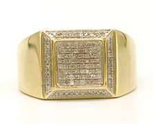 10kt Solid Yellow Gold Diamond Band Ring