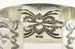 Sterling Silver N Native American Navajo Turquoise Cuff Bracelet