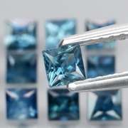 Heated only! 2.22ct blue green sapphire set