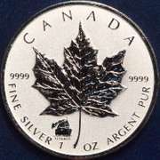 2012 Canadian Maple Leaf Reverse Proof Titanic Privy Mark BU 1 Ounce Silver