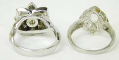 2 Ornate Sterling Silver Rings