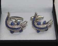Handsome Pair Jeweled Style Cufflinks By Carelli