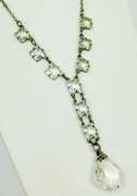 Art Deco Sterling Crystal Necklace