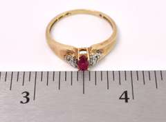 Precious Ruby Ring In Yellow Gold