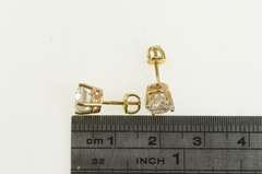 14K Yellow Gold 1.75 Ctw Diamond Solitaire Classic Stud Earrings