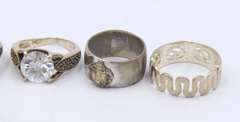 Group Lot of 11 Vintage 925 Sterling Silver Rings