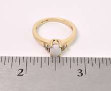 Cute Opal Ring In 14K Yellow Gold