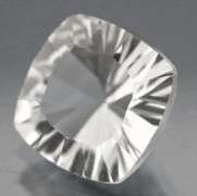 Concave cut 4.64ct diamond white Quartz
