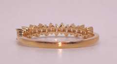 18KT SOLID YELLOW GOLD & DIAMOND BAND RING