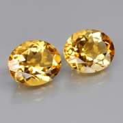 High fire 8.47ct golden yellow Citrine pair