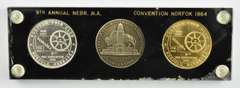 1964 9th Annual Nebraska Numismatic Assoc. Convention Norfolk 3 Coin